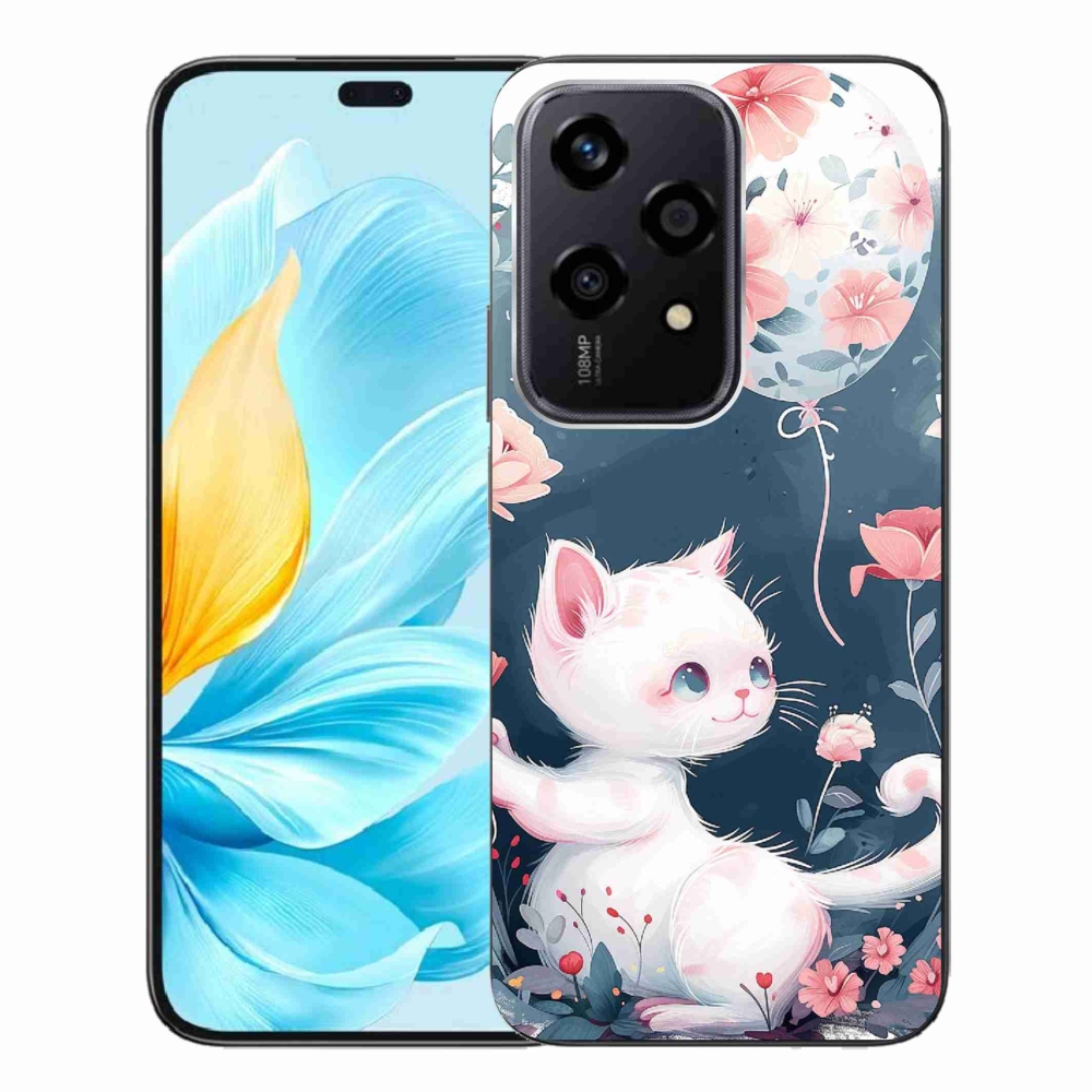 Zselés borítás mmCase a Honor 200 Lite 5G számára - cica lufival