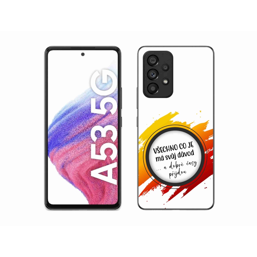 Gél borítás mmCase Samsung Galaxy A53 5G - idézet 3 fehér háttér