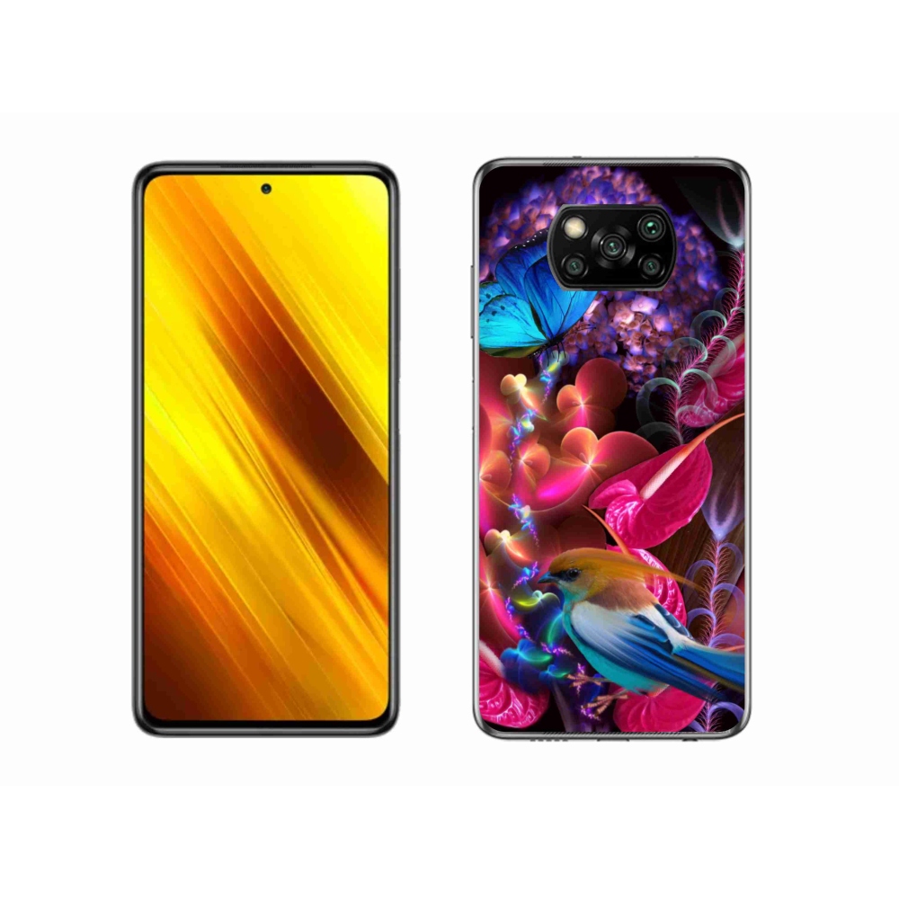 Gél borítás mmCase a Xiaomi Poco X3 Pro számára - színes virágok