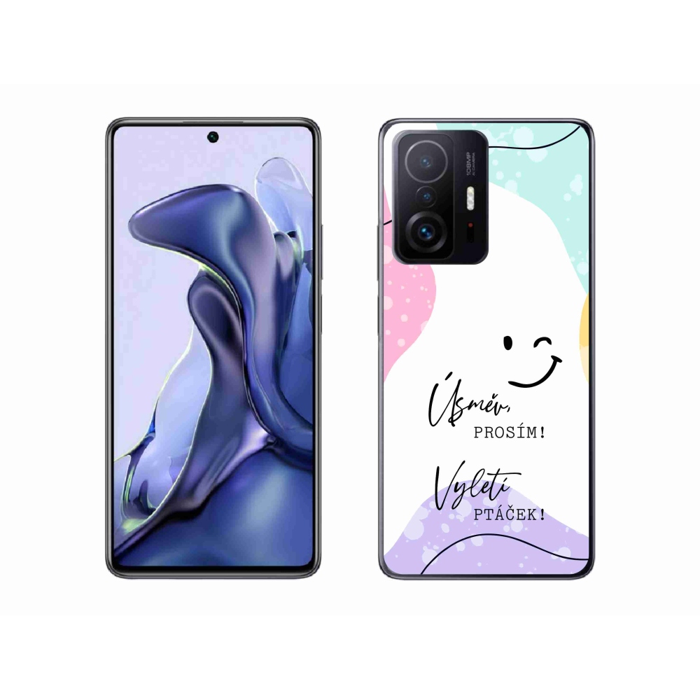 Gél borító mmCase a Xiaomi 11T-hez - vicces szöveg 4 fehér háttérrel