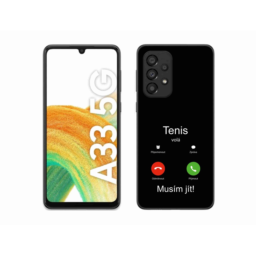 Gél borítás mmCase Samsung Galaxy A33 5G - tenisz hívások fekete háttérrel