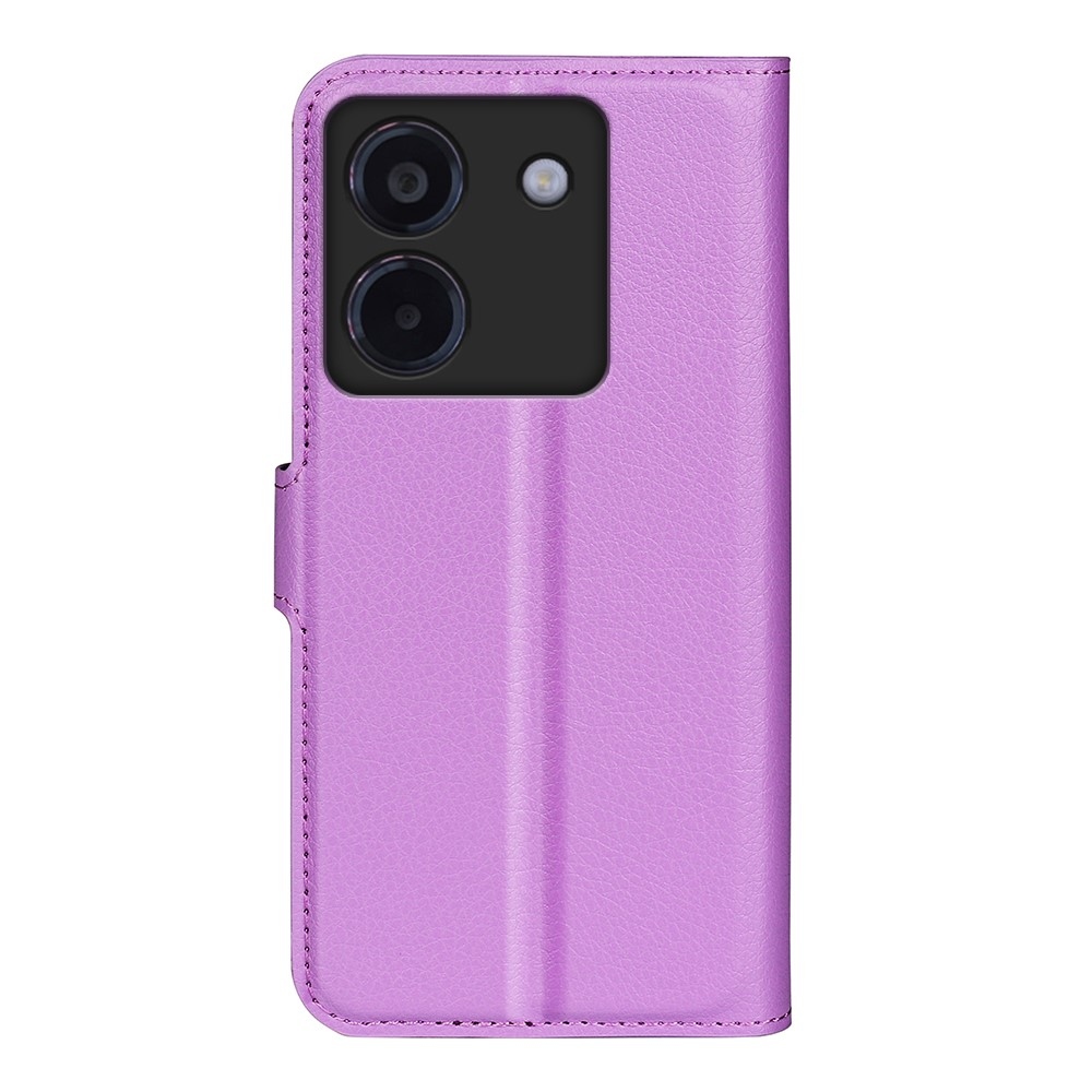 Litchi könyv tok a Xiaomi Poco M7 Pro 5G-hez - lila