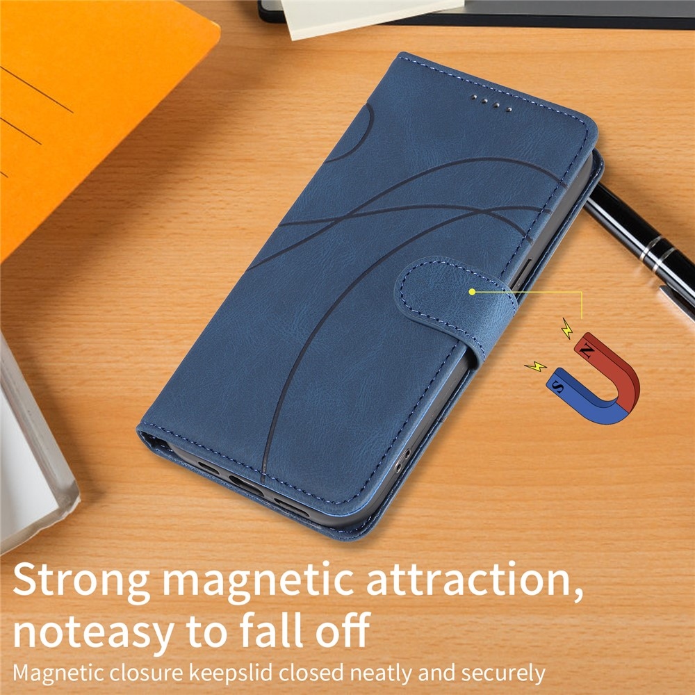 Ívelt könyvtáska a Realme 14 5G/14T 5G készülékhez - kék