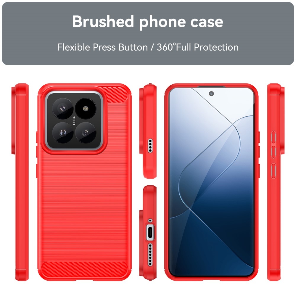 Szénálló zselés tok Xiaomi 14 Pro - piros