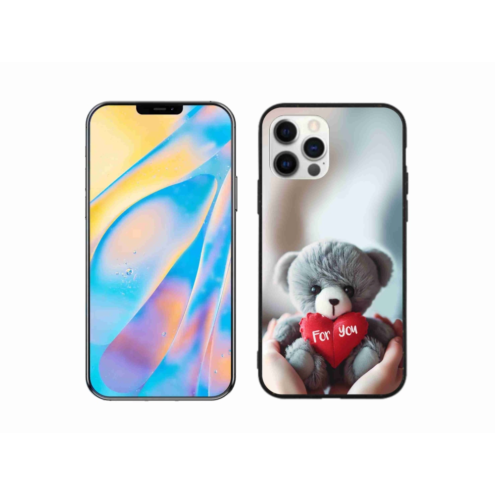 Gél borítás mmCase iPhone 12 készülékhez - mackó a szerelmesek számára