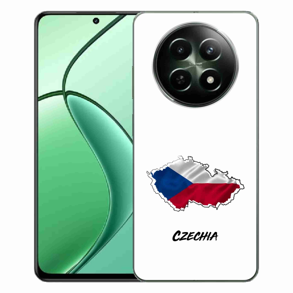 Gél borító mmCase a Realme 12 5G/12x 5G készülékhez - Csehország fehér háttér