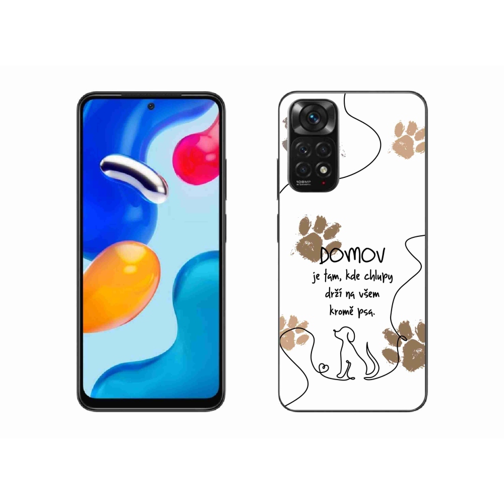 Gél borítás mmCase a Xiaomi Redmi Note 11 4G-hez - kutya motívum fehér háttérrel