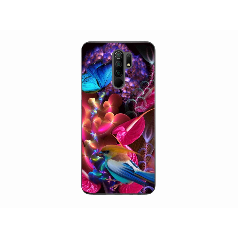 Gél borító mmCase a Xiaomi Redmi 9-hez - színes virágok