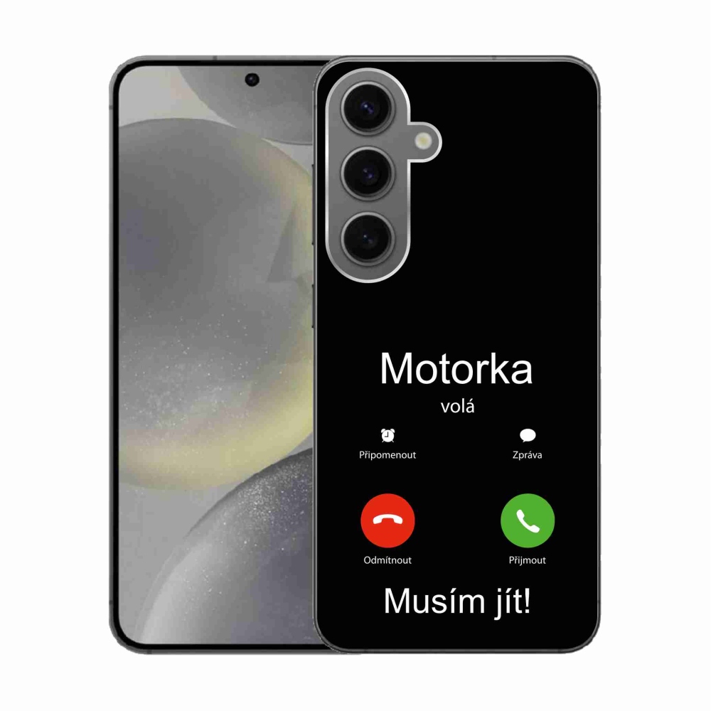 Gél borító mmCase Samsung Galaxy S24 - motoros hívások fekete háttérrel