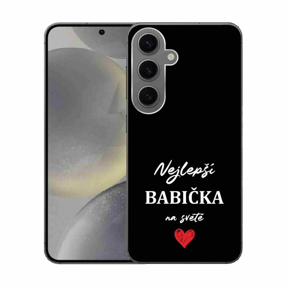 Gél borító mmCase Samsung Galaxy S24 - a legjobb nagymama 1 fekete háttérrel