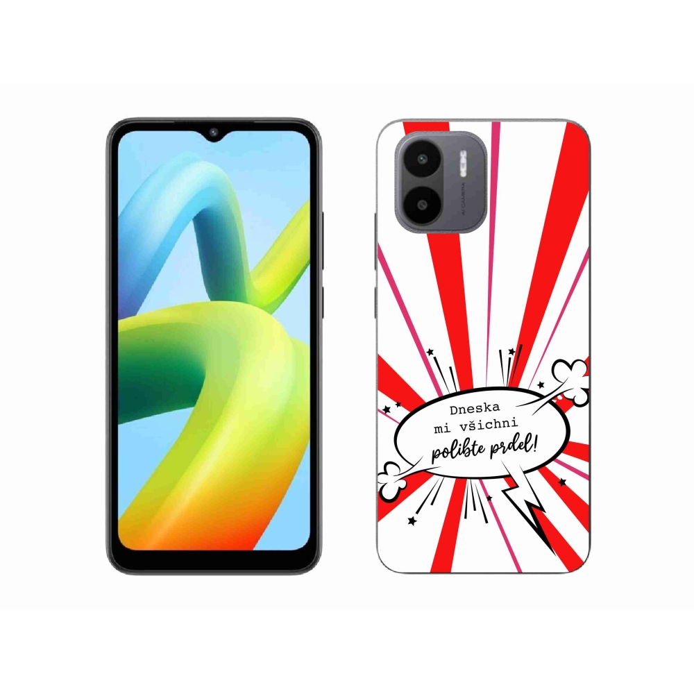 Gél borító mmCase a Xiaomi Redmi A1-hez - vicces szöveg 15 fehér háttérrel