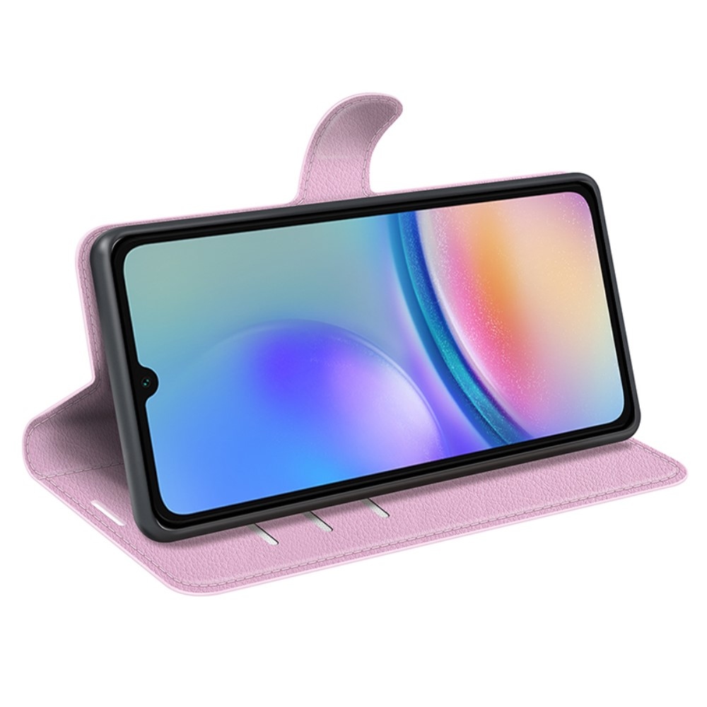 Litchi könyv tok Samsung Galaxy A05s készülékhez - rózsaszín
