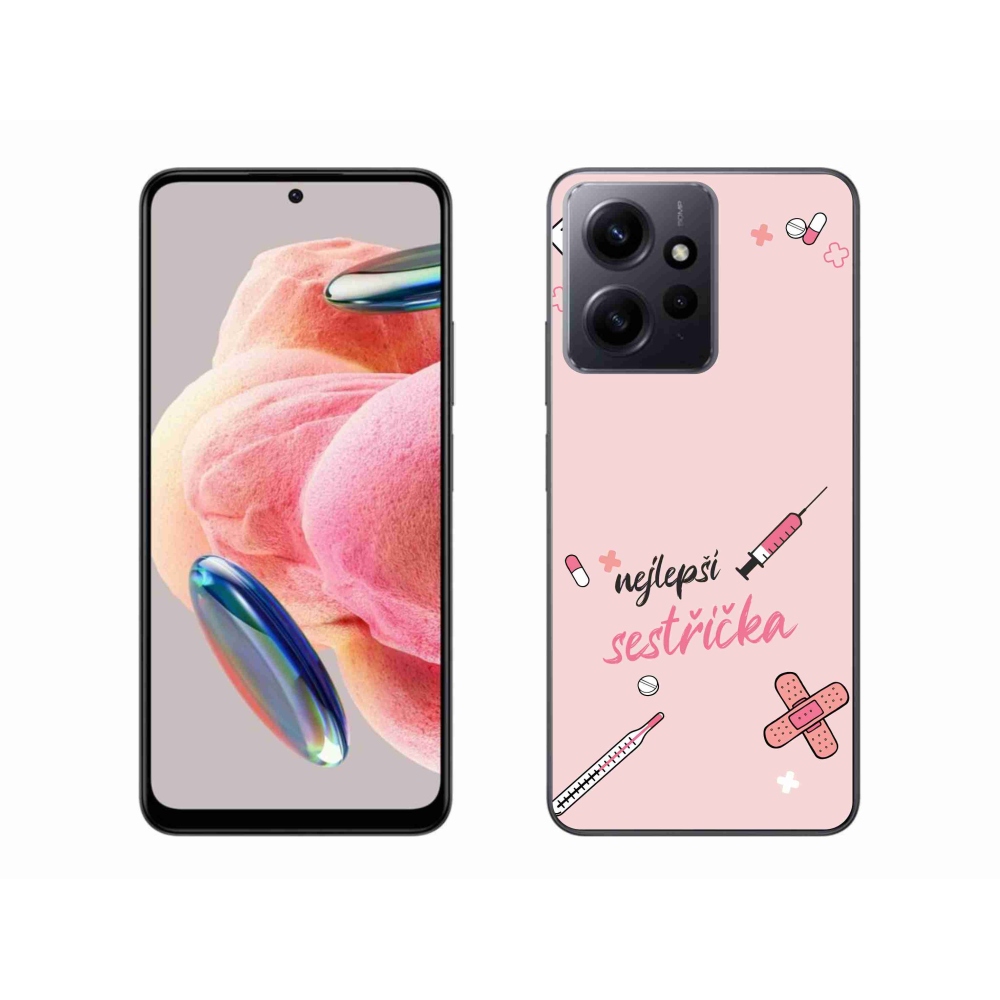 Gél borító mmCase a Xiaomi Redmi Note 12 4G - legjobb kishúg rózsaszín háttérrel