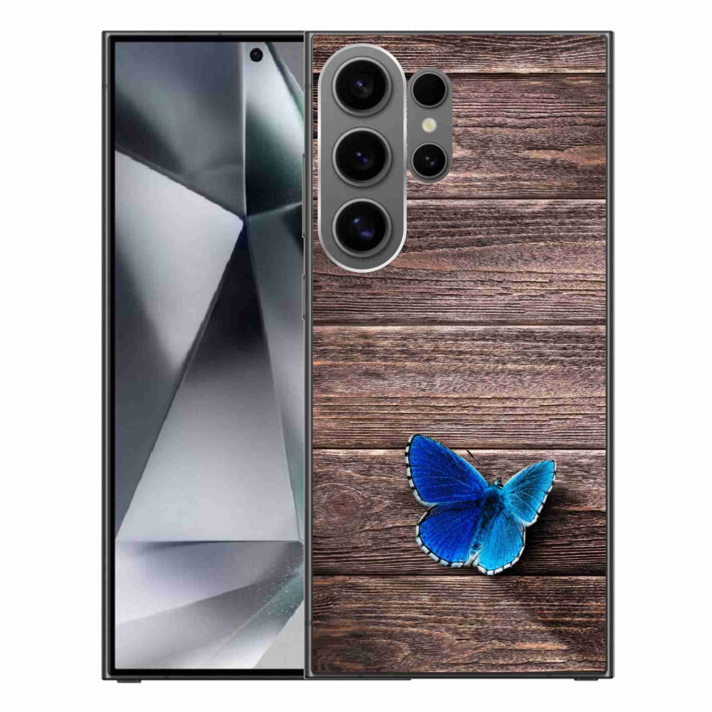 Gél védőhuzat mmCase Samsung Galaxy S24 Ultra - kék pillangó 1