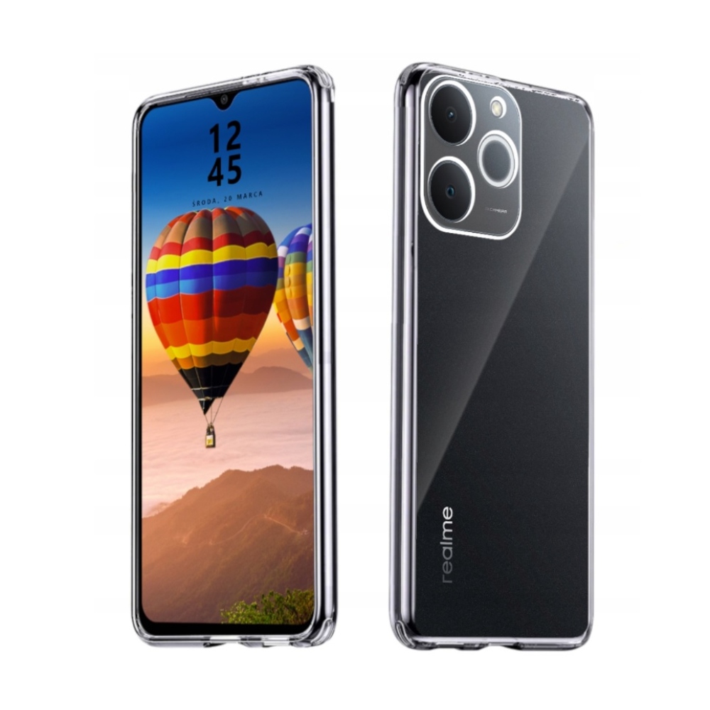 Átlátszó zselés tok a Realme Note 70T készülékhez - átlátszó
