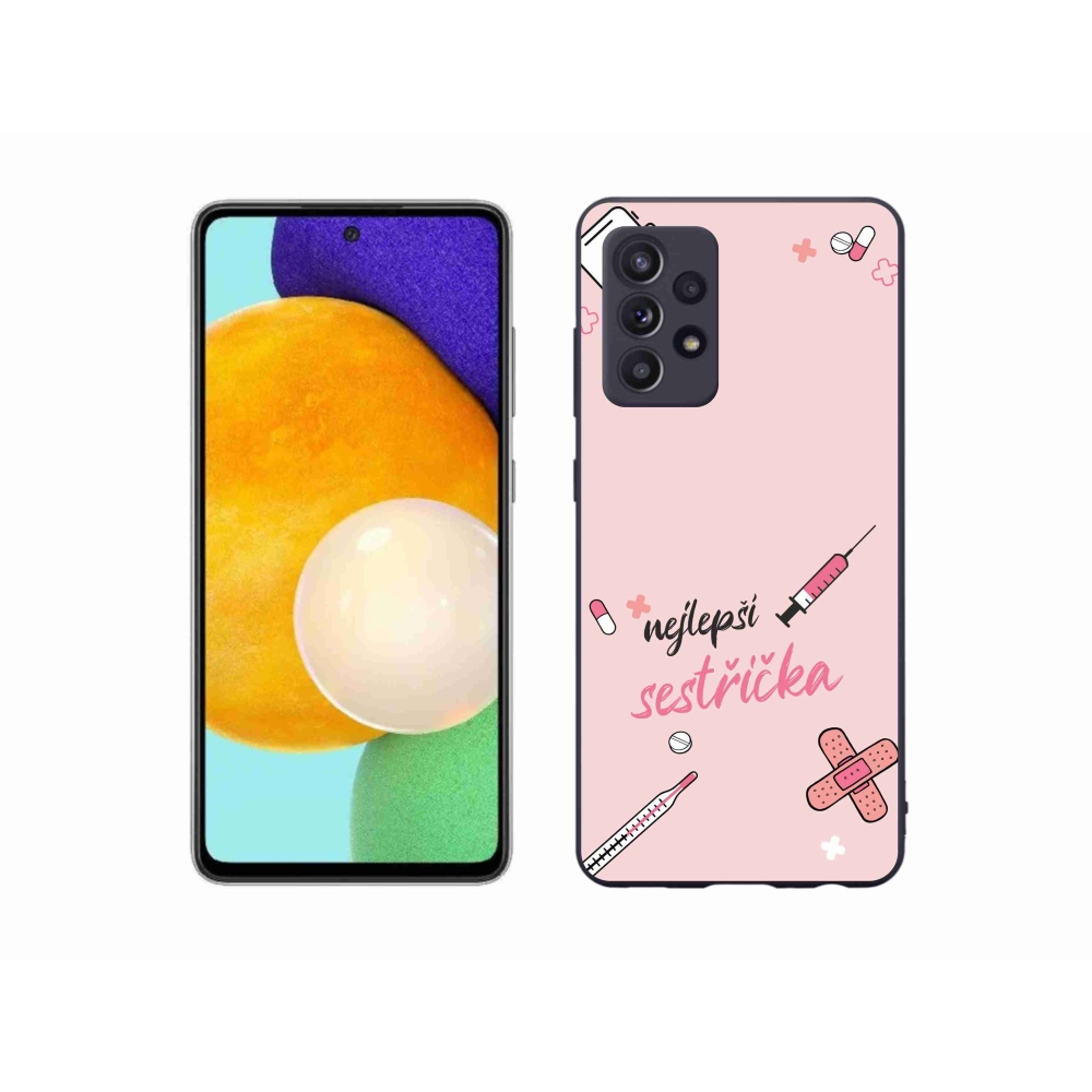 Gél borító mmCase Samsung Galaxy A52s 5G - legjobb kishúg rózsaszín háttérrel