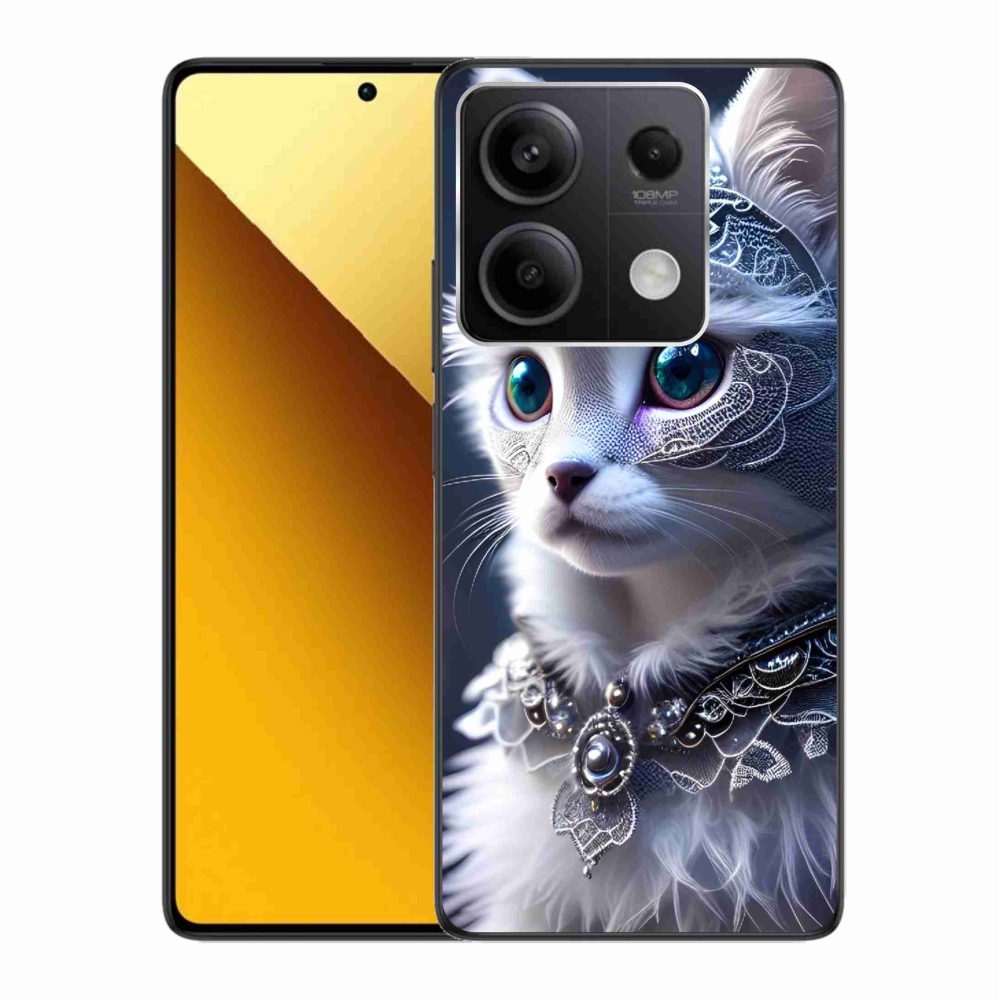 Gél borítás mmCase a Xiaomi Redmi Note 13 5G-hez - fehér macska