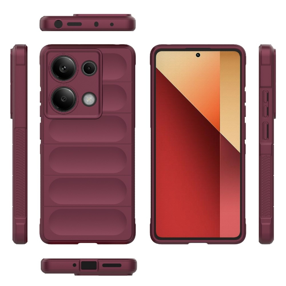 Rugg tartós zselés tok Xiaomi Redmi Note 14S-hez - bordó színű