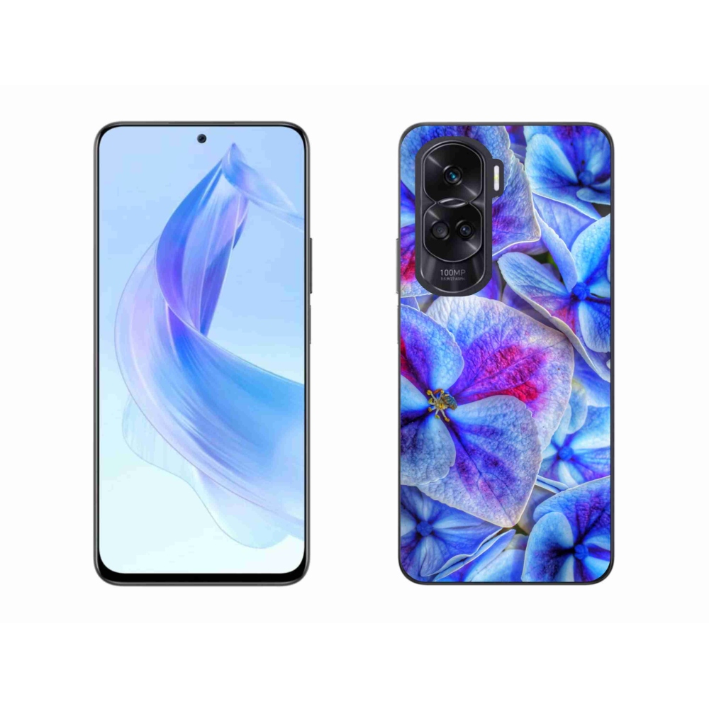 Zselés tok mmCase a Honor 90 Lite készülékhez - kék virágok 1