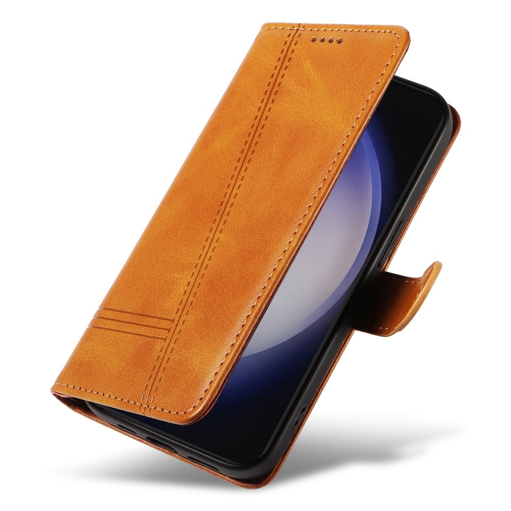 Póló alakú könyvtáska Samsung Galaxy S24+/S25+ készülékhez - barna