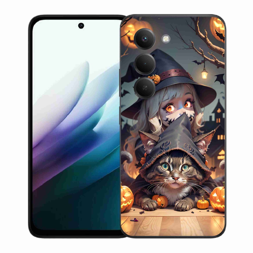 Gél borítás mmCase a Xiaomi Redmi 15 4G/5G (171mm) - boszorkány macskával