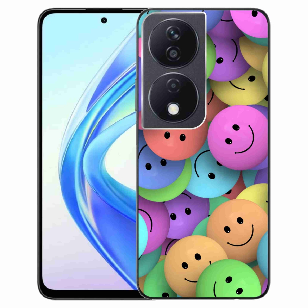 Zselés borítás mmCase a Honor X7b/Honor 90 Smart készülékhez - színes smiley-kkal