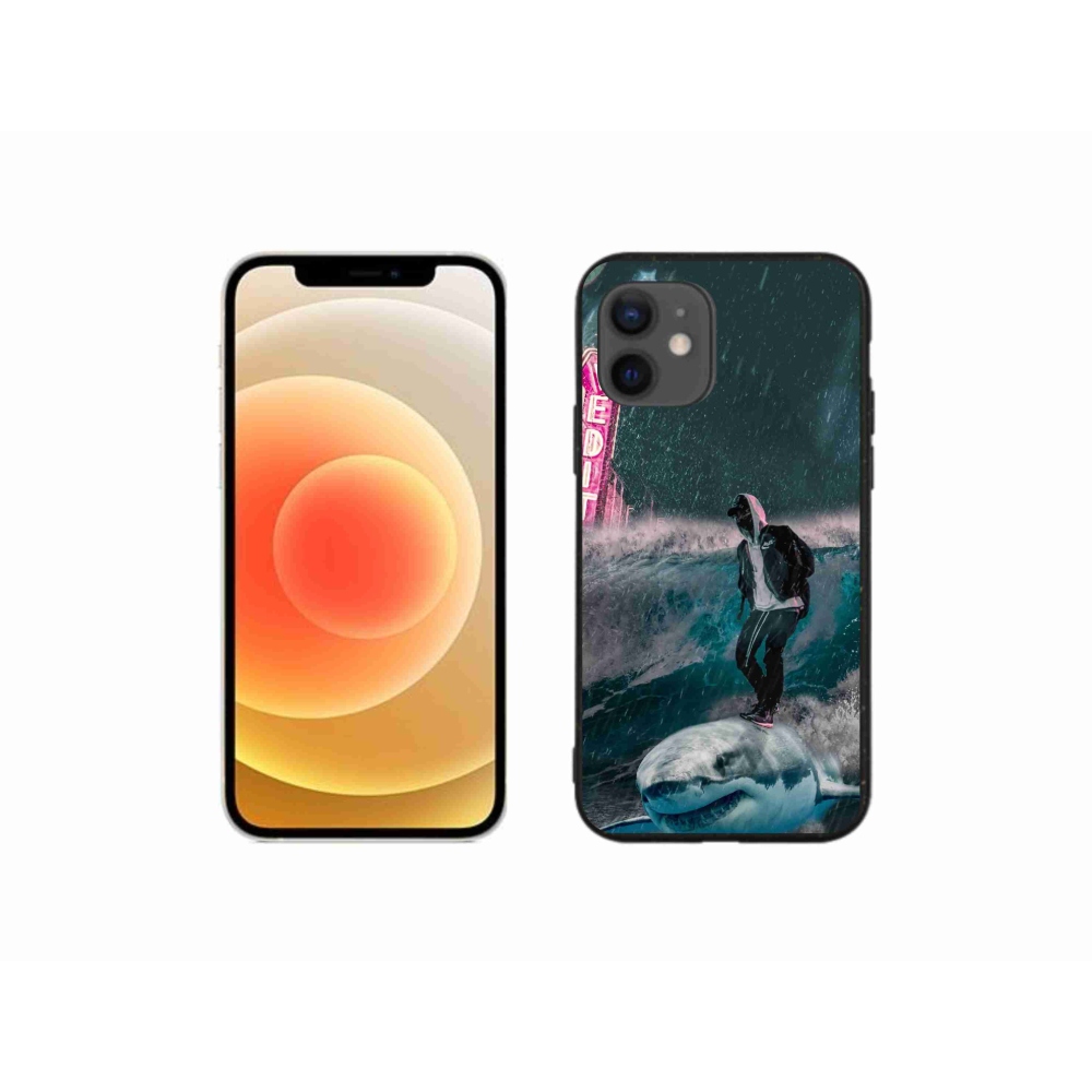 Zselés borítás mmCase iPhone 12 mini készülékhez - cápa