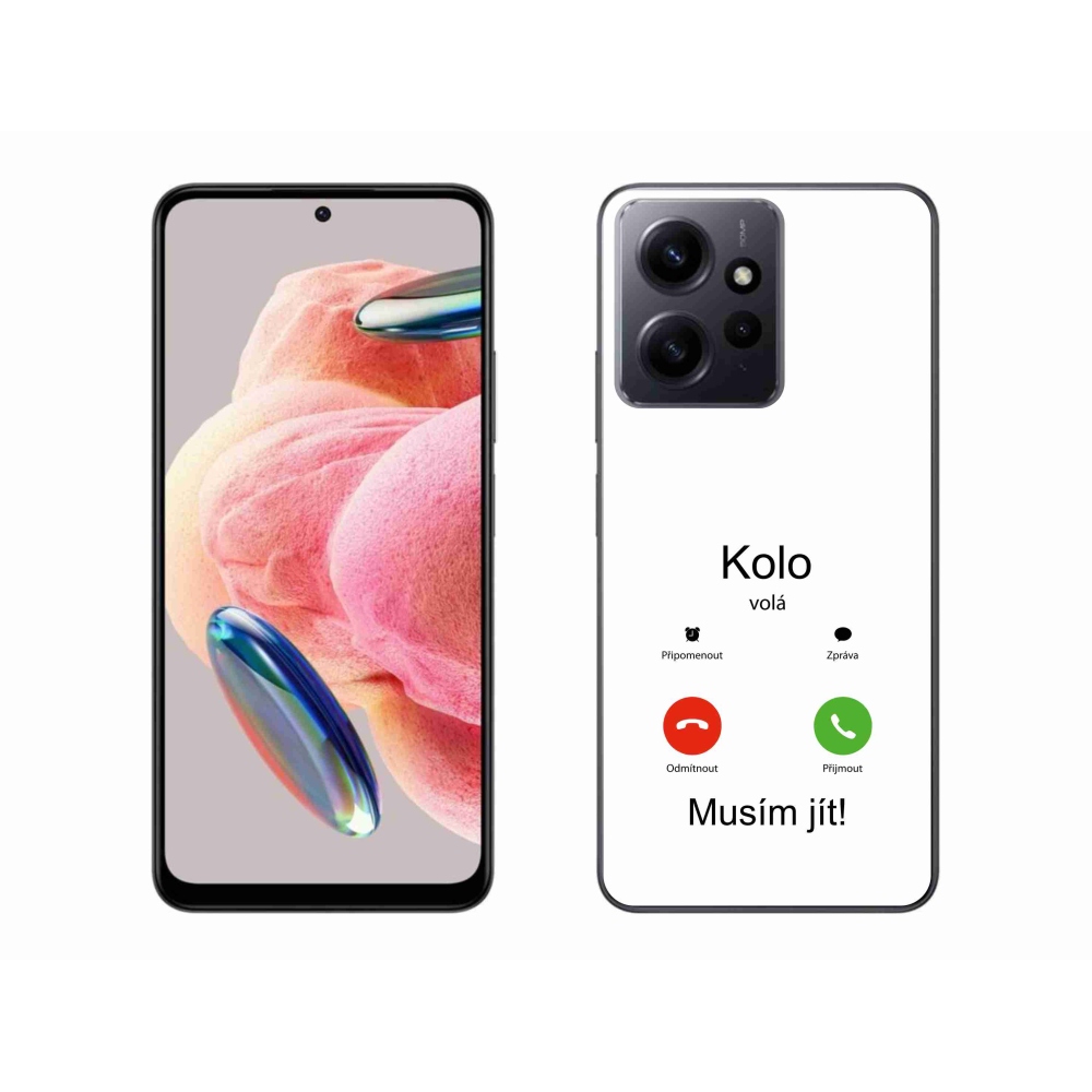 Gél borító mmCase a Xiaomi Redmi Note 12 4G - kerek hívások fehér háttérrel