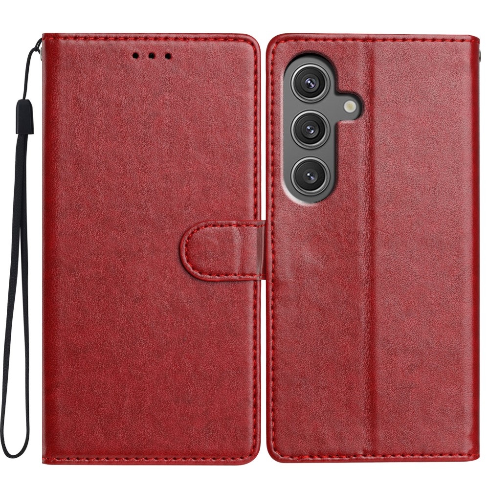 Vérrögök könyv tok Samsung Galaxy S25-hez - piros