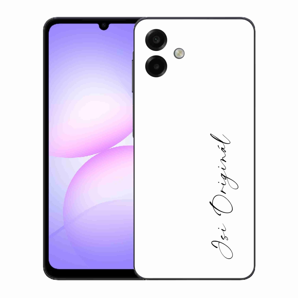 Gél borító mmCase a Samsung Galaxy A07 4G - te vagy az eredeti fehér háttérrel