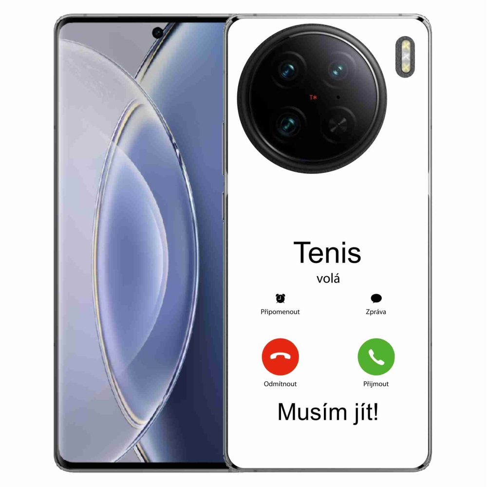 Gél borítás mmCase a Vivo X90 Pro - tenisz hívások fehér háttérrel