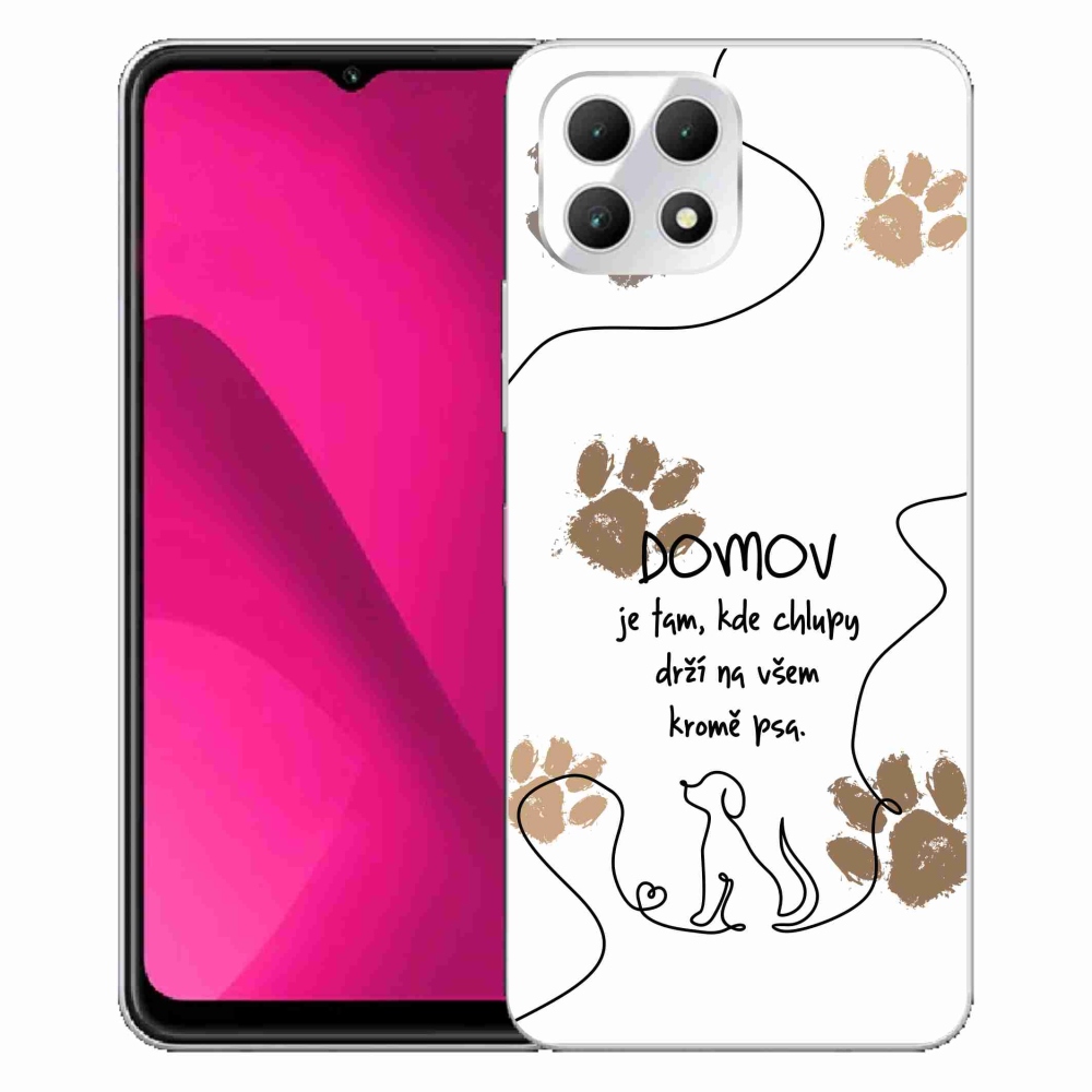 Zselés borító mmCase a T-Mobile T Phone 2 készülékhez - kutyamotívum fehér háttérrel