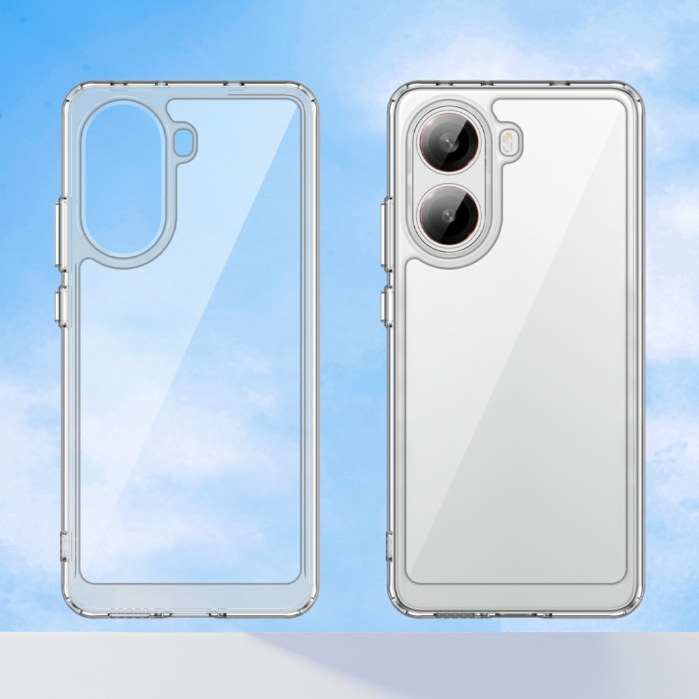 Gél tok kemény hátlappal a Xiaomi Poco X7 Pro 5G számára - átlátszó