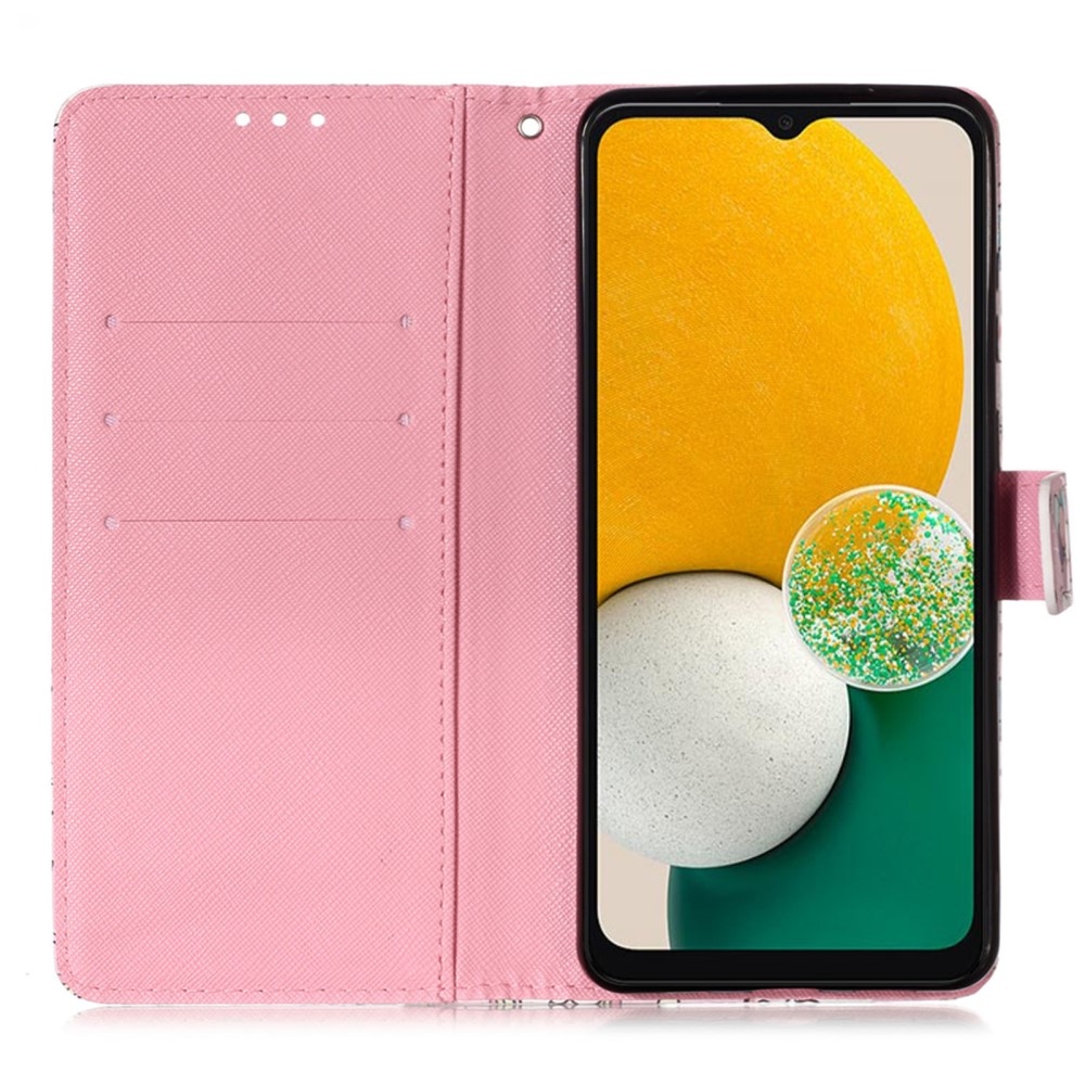 Patte könyv tok Samsung Galaxy A24 készülékhez - rózsaszín pillangók