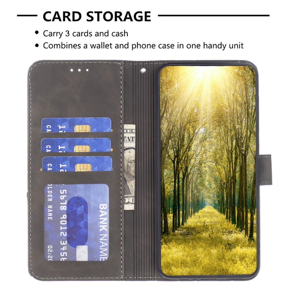 BINFEN könyvtáska Samsung Galaxy M15 5G - szürke