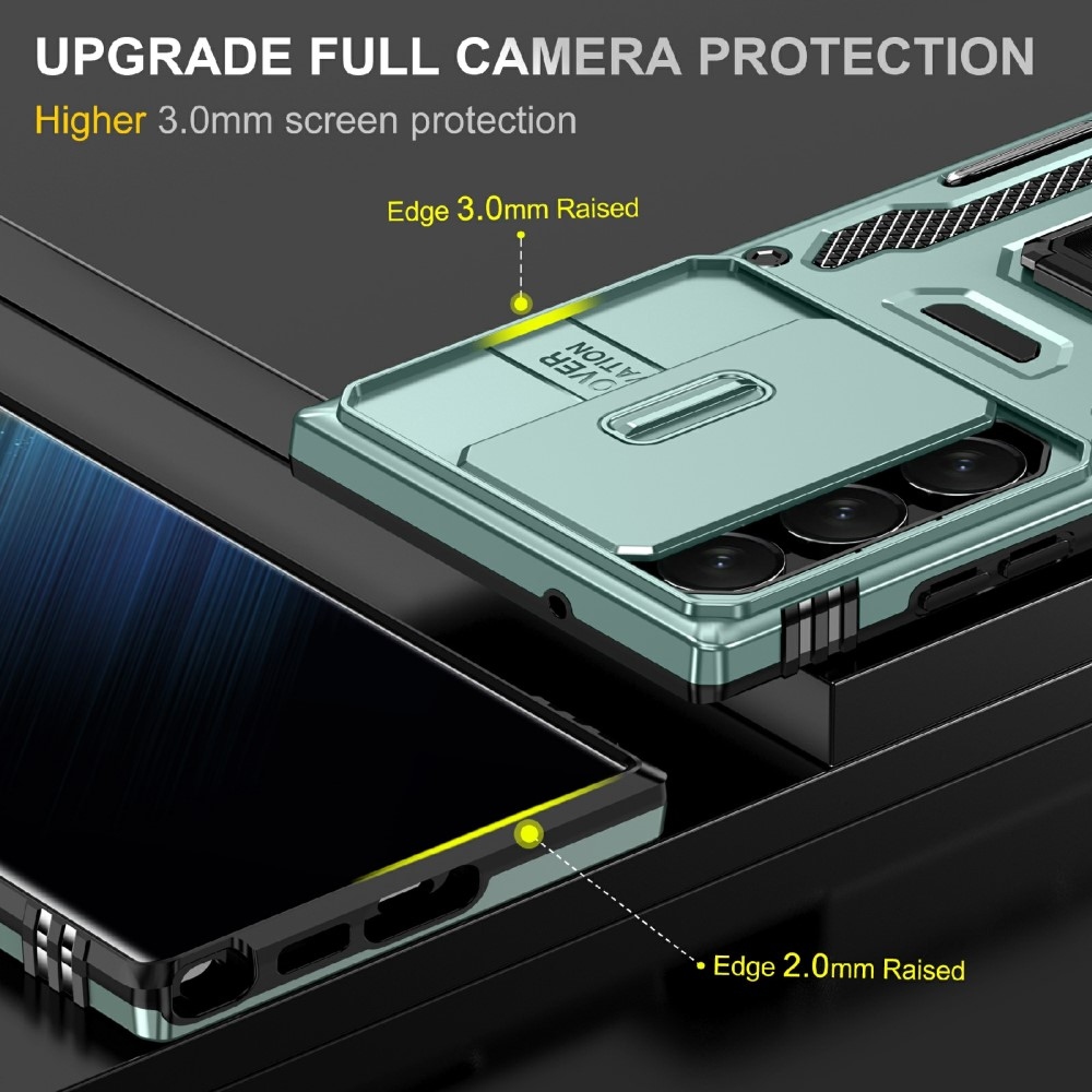 Gyűrűk tartós borítója Samsung Galaxy S25 Ultra készülékhez - zöld
