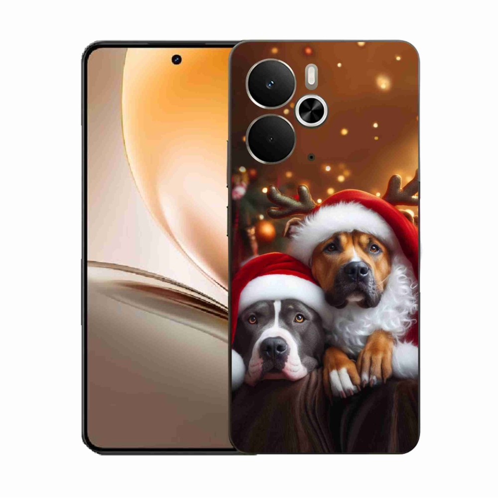 Gél borítás mmCase a Realme 14 5G számára - Karácsonyi kutyák