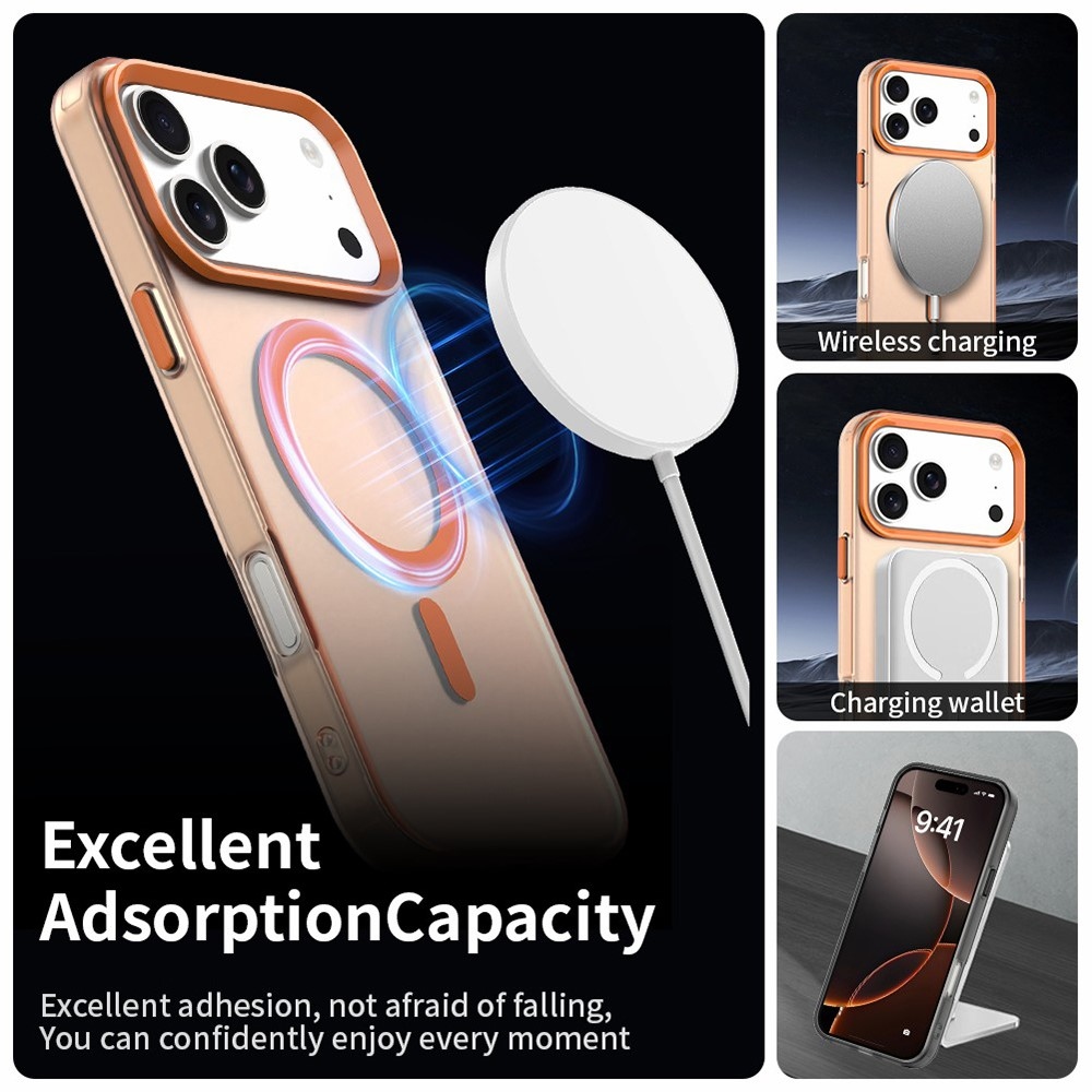 Candy zselés tok MagSafe-val iPhone 17 Pro Max készülékhez - narancssárga