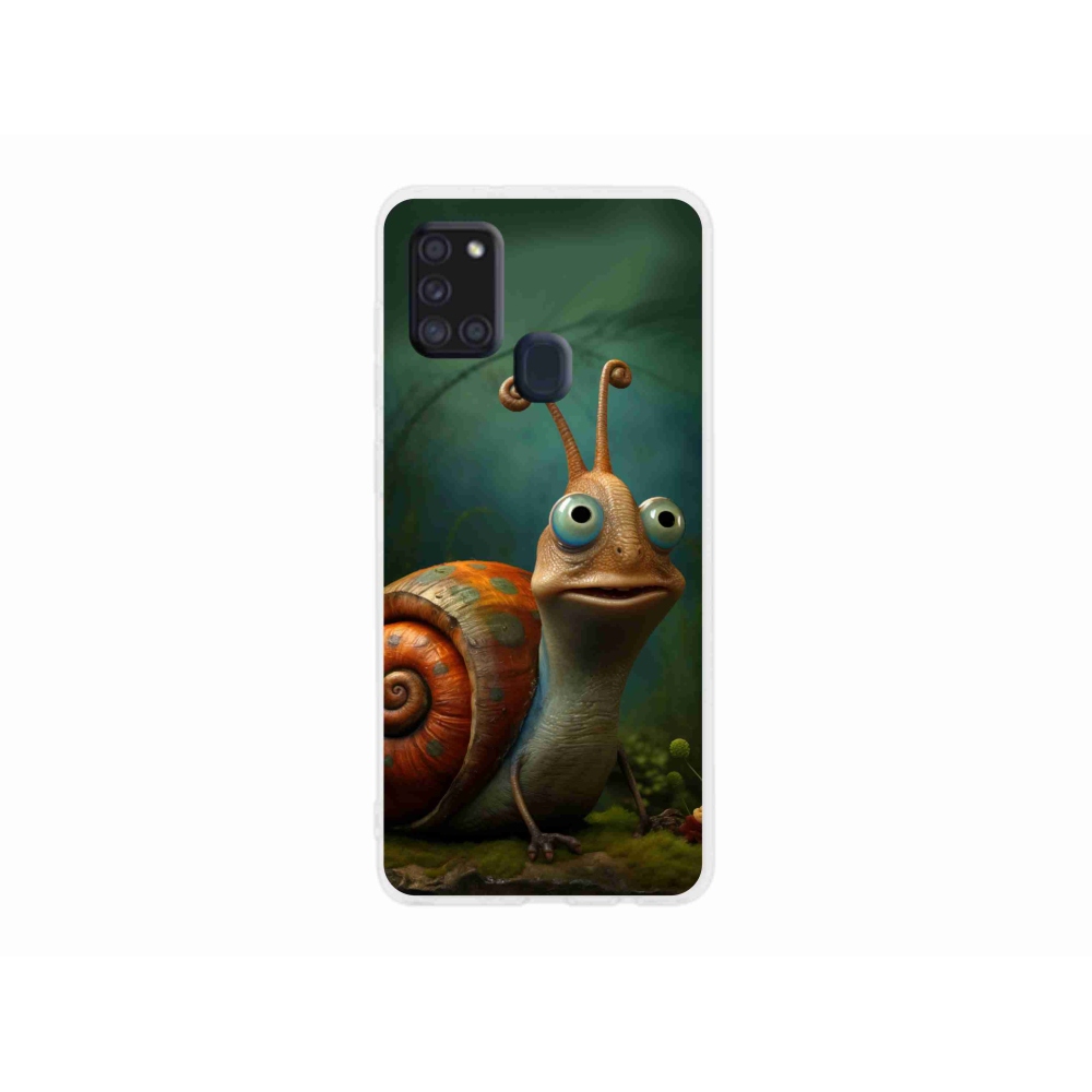 Zselés borítás mmCase Samsung Galaxy A21s készülékhez - csiga