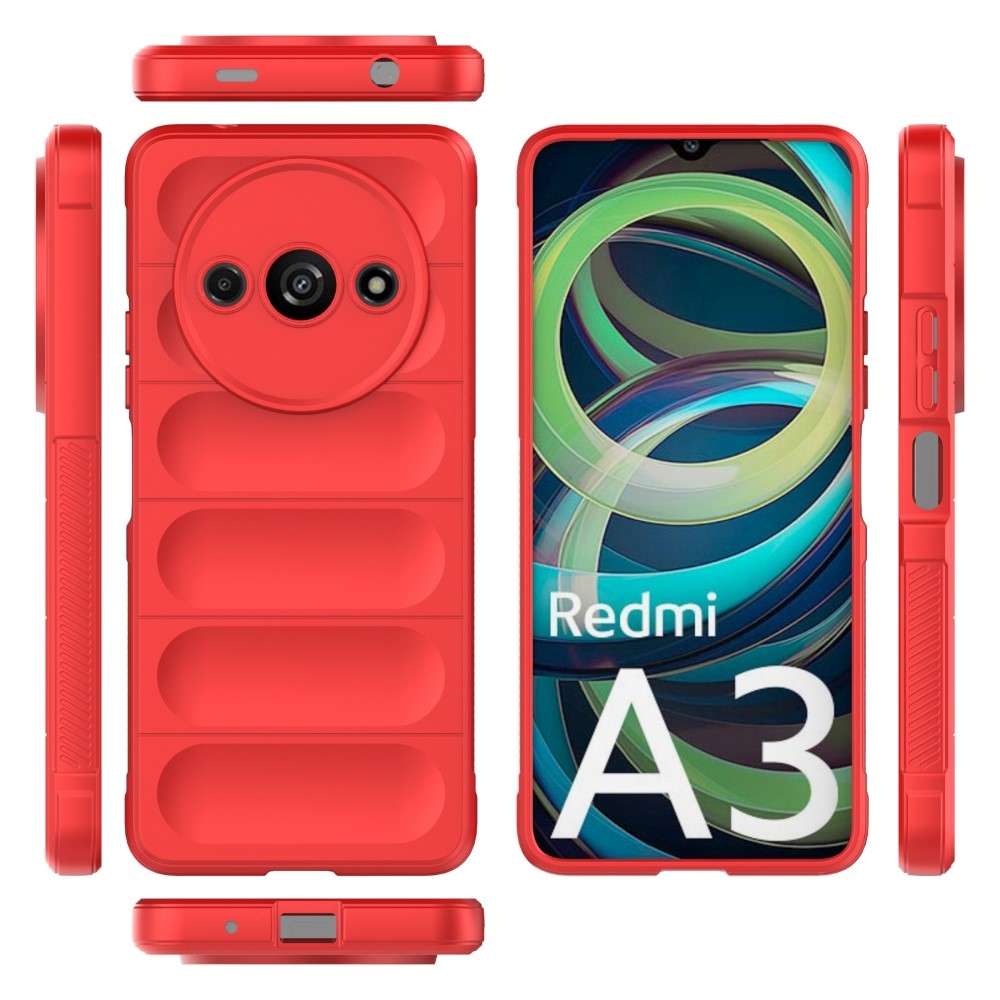 Rugg tartós zselés tok Xiaomi Redmi A3-hoz - piros