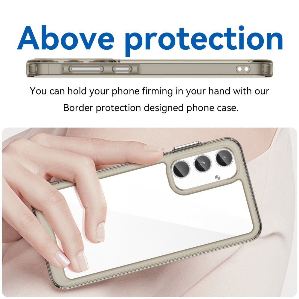 Gél tok kemény hátlappal Samsung Galaxy A55 5G készülékhez - szürke