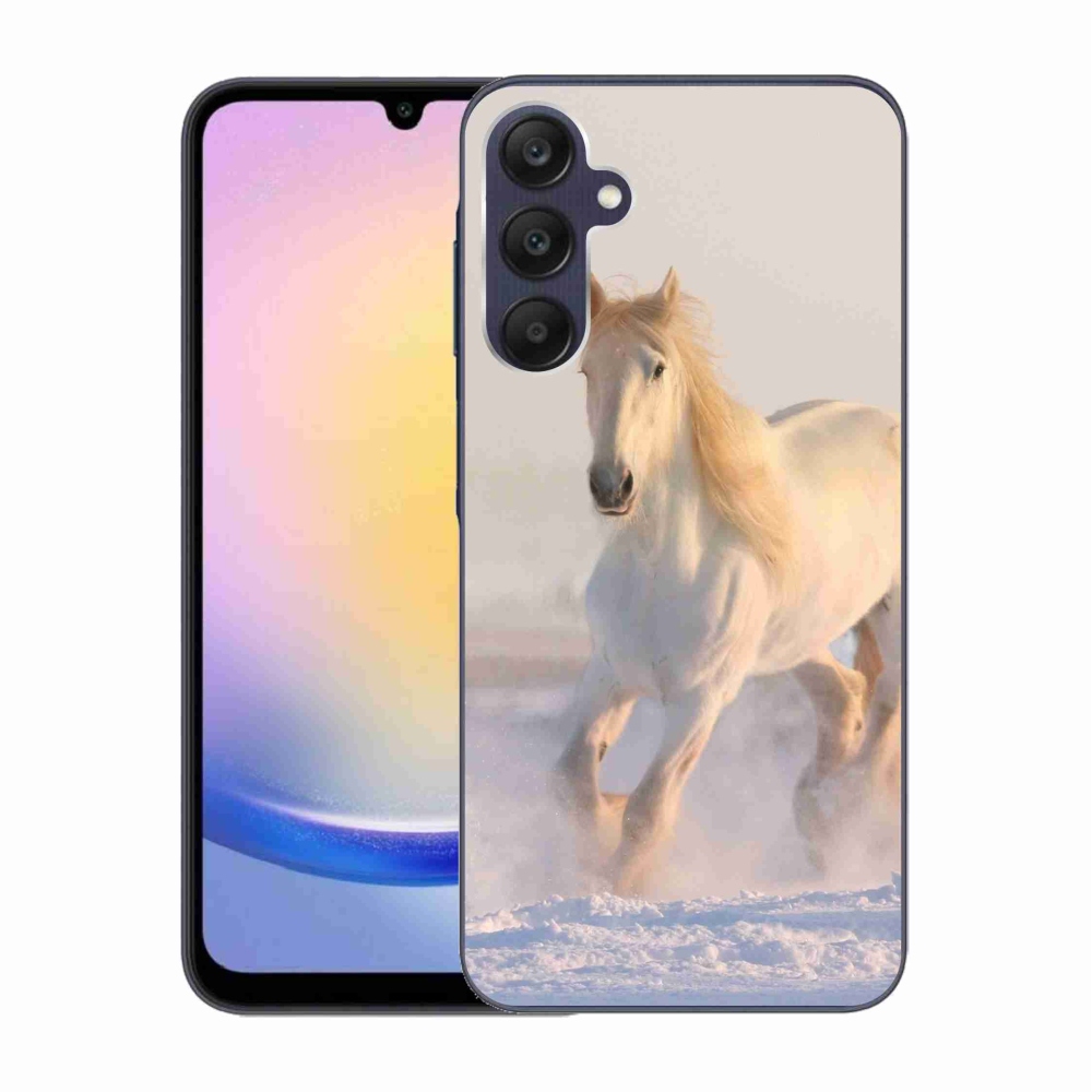 Gél tok mmCase a Samsung Galaxy A25 5G készülékhez - ló a hóban