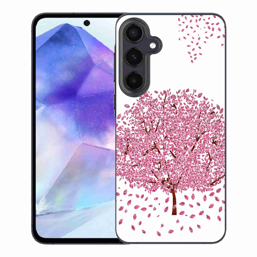 Zselés borítás mmCase Samsung Galaxy A55 5G - rajzfilmfa levelekkel