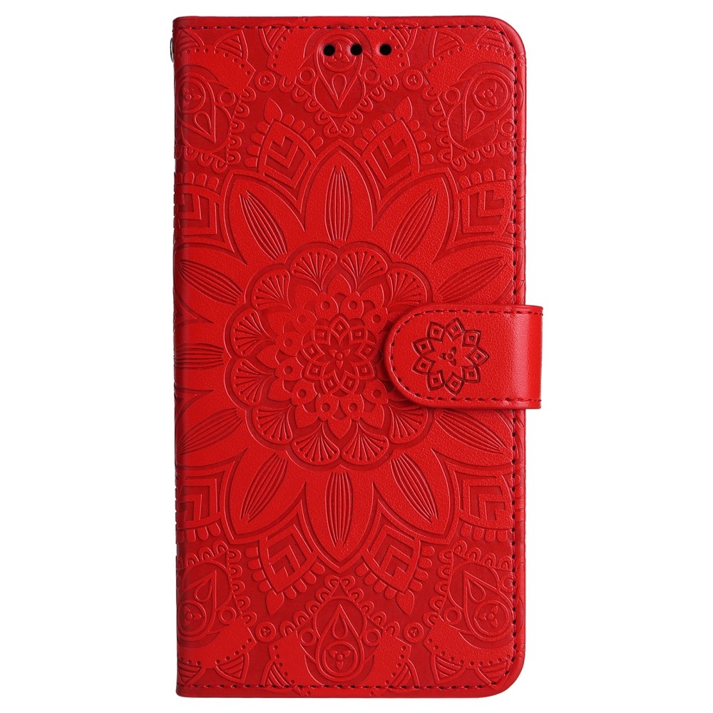 Napraforgó könyvtáska Samsung Galaxy M55 5G - piros
