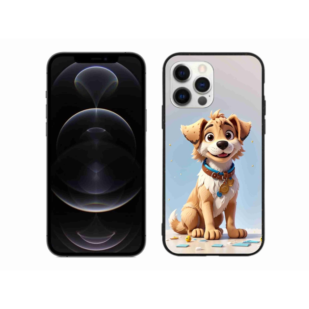 Zselés borítás mmCase iPhone 12 Pro Max készülékhez - rajzfilm kölyökkutyus