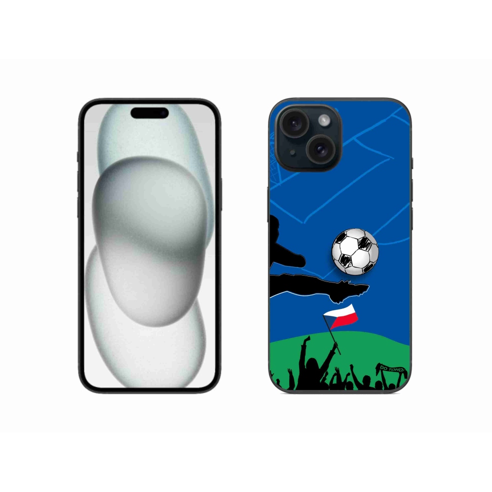 Gél borítás mmCase iPhone 15 készülékhez - futballszurkolóknak