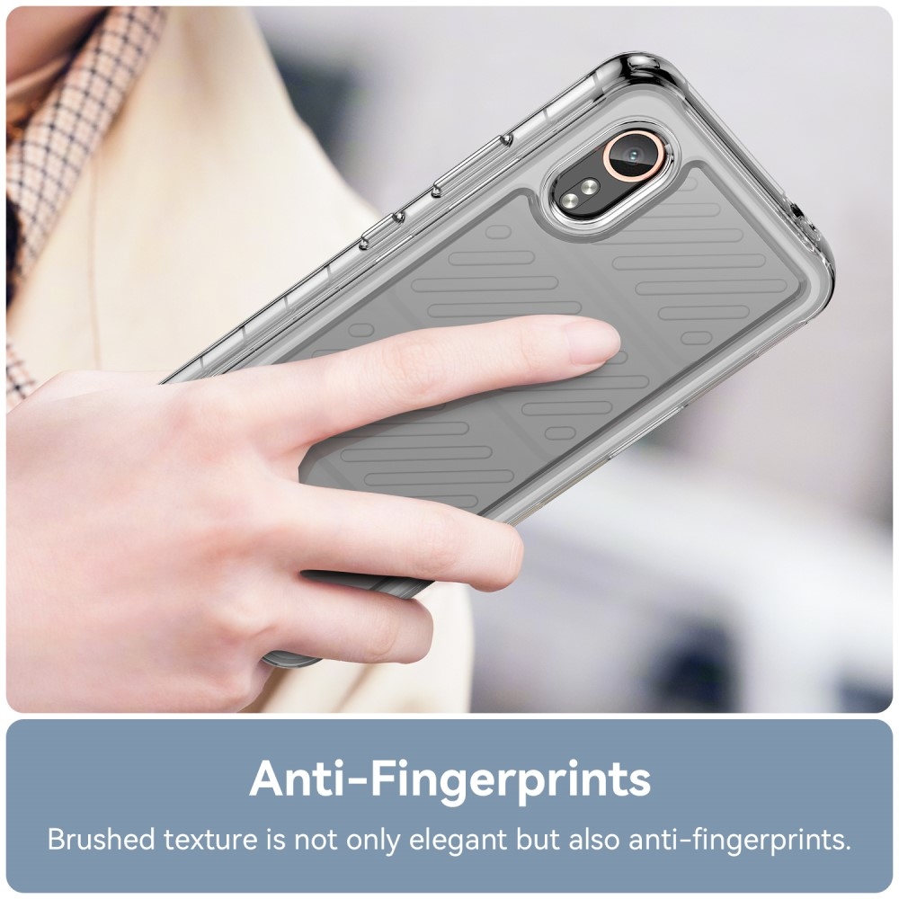 Gél tok kemény hátlappal Samsung Galaxy Xcover 7 készülékhez - átlátszó