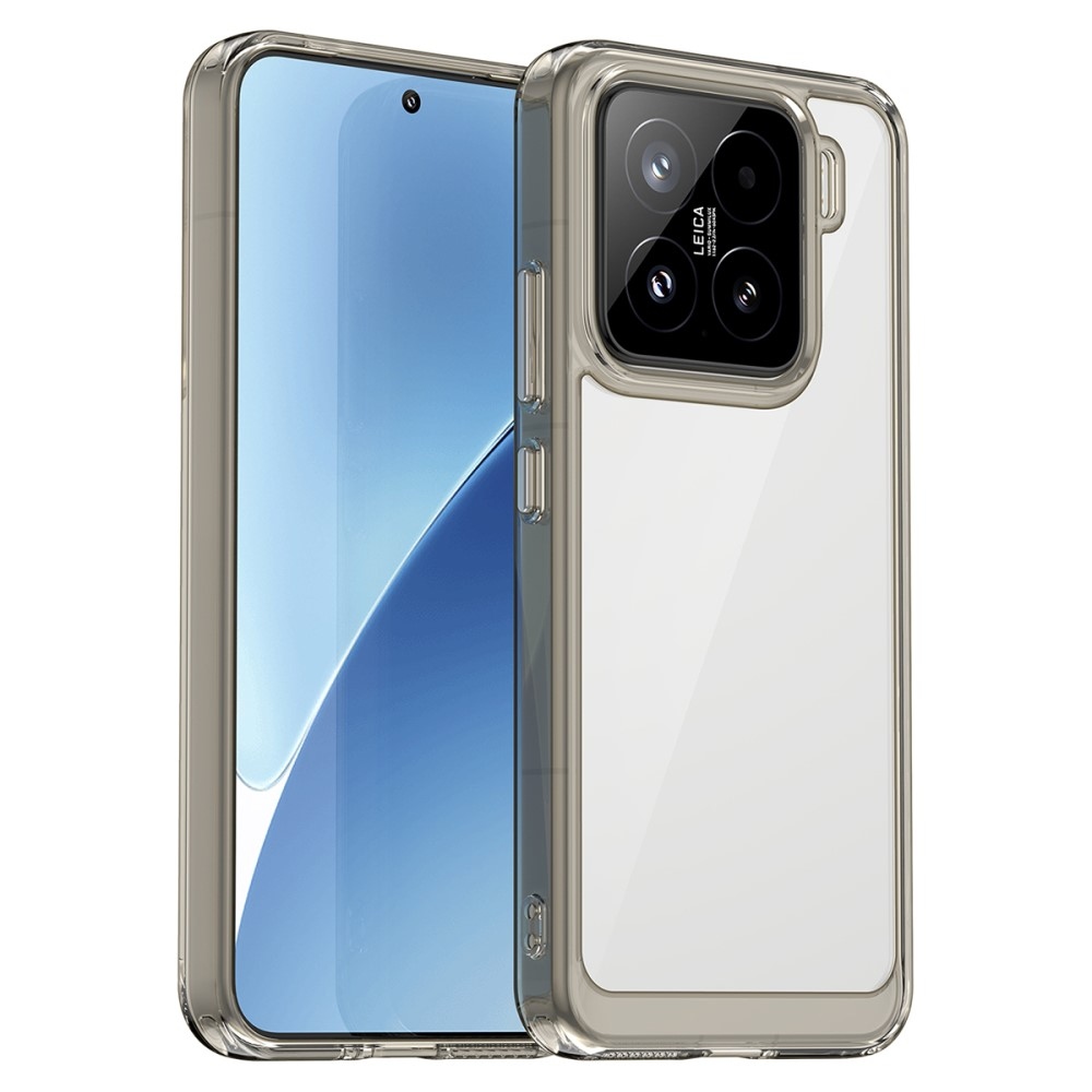 Gél tok fix hátlappal Xiaomi 15-öshöz - szürke