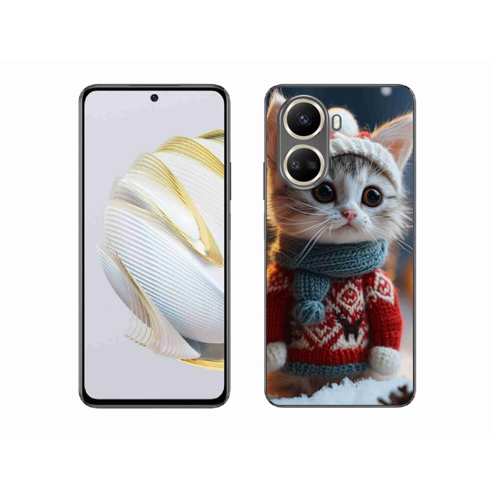 Gél borítás mmCase a Huawei Nova 10 SE-hez - cica pulóverben