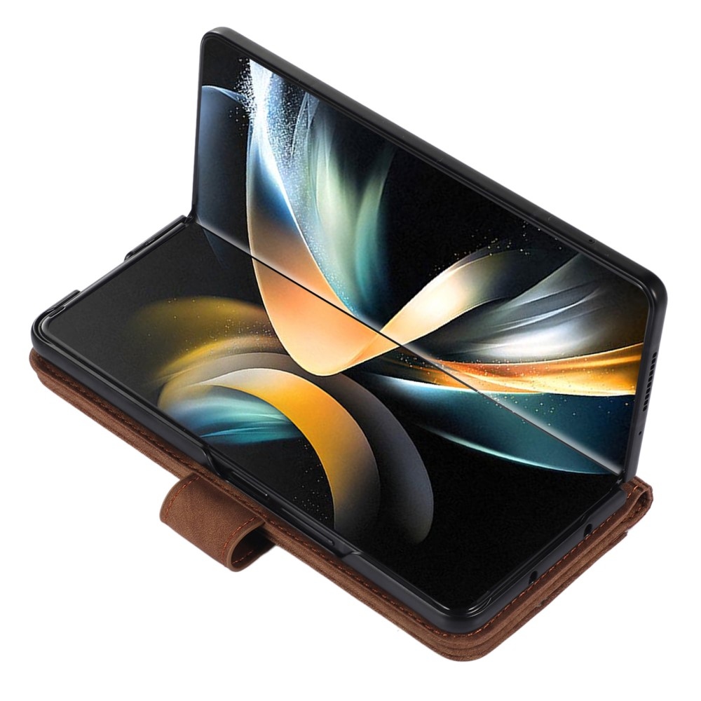 Tárcás könyvtáska Samsung Galaxy Z Fold5 5G - barna